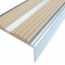 Алюминиевый противоскользящий угловой порог 70х22 мм с резиновыми вставками АУ-70 бежевый 3 м