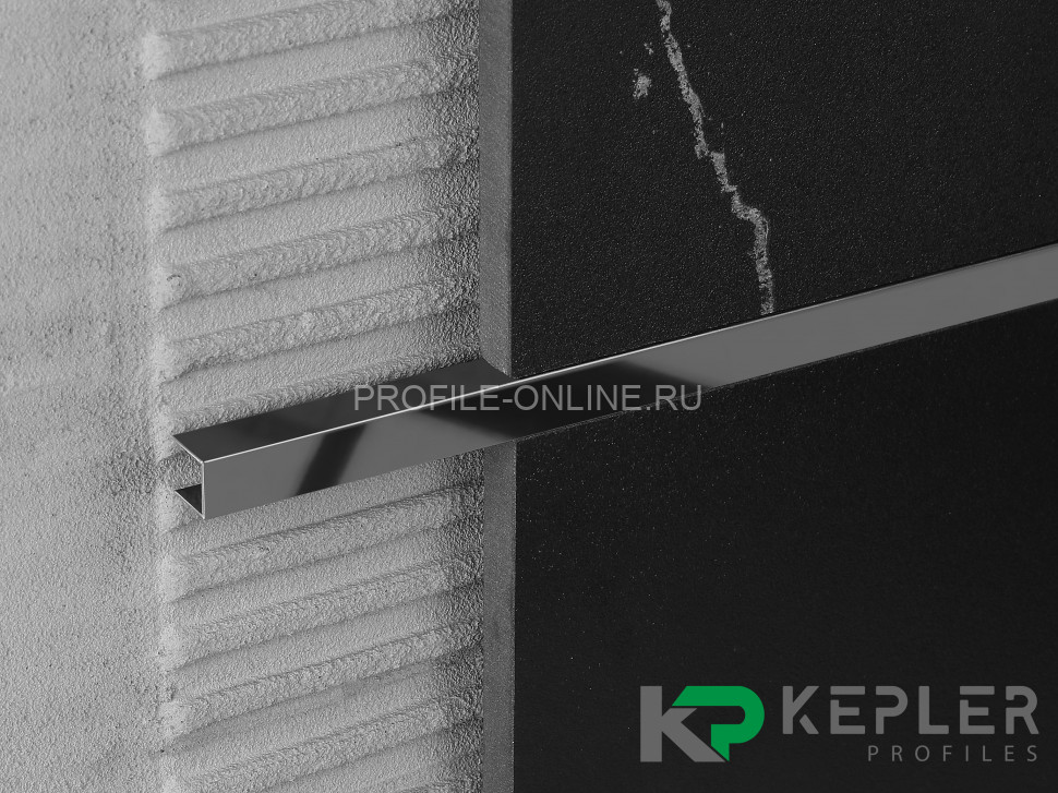 П-образный профиль 10х10 мм из нержавеющей стали SS 304 FSUP10-BP S.S.304 черный полированный 2.7 м