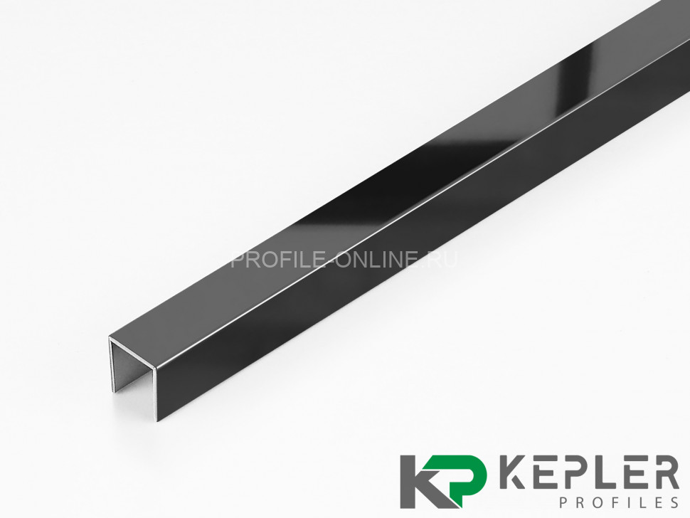 П-образный профиль 10х10 мм из нержавеющей стали SS 304 FSUP10-BP S.S.304 черный полированный 2.7 м