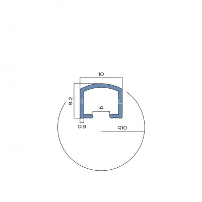 Алюминиевый П-образный профиль вставка 10х8.2 мм NEEXY PV104-11-BB коричневый блестящий 2.7м