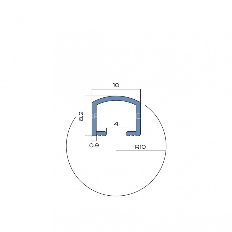 Алюминиевый П-образный профиль вставка 10х8.2 мм NEEXY PV104-11-BB коричневый блестящий 2.7м