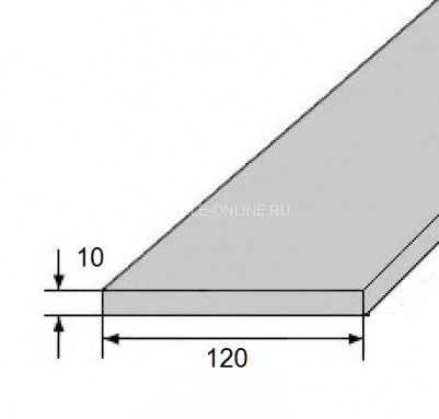 Алюминиевая полоса 120х10 мм 3 м