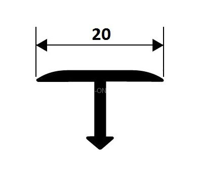 Латунный Т-профиль 20мм (FG20) Cezar PVL37 L хром 2,7м