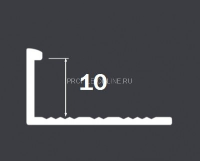 Алюминиевый профиль L-образный гибкий 10 мм PV05-17 титан блестящий 2,7 м