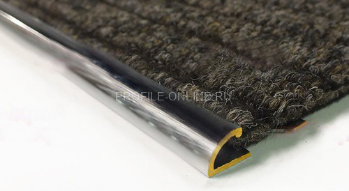 Латунный С-профиль ЛПО-10 хром полированный 2,7 м