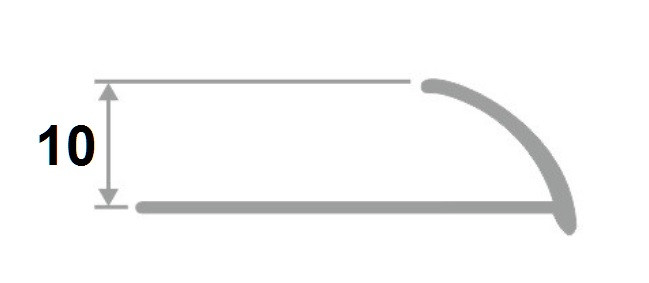 Латунный С-профиль ЛПО-10 хром полированный 2,7 м