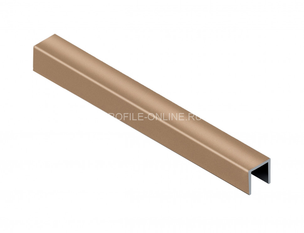 П-образный профиль алюминиевый 10х10 мм NEEXY PV83-07 BBR бронза блестящая 2.7 м