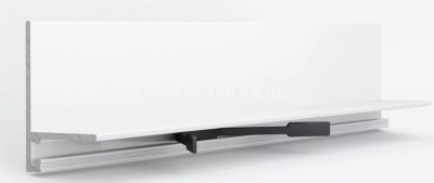 Алюминиевый микроплинтус скрытого монтажа 16х26 мм Laconistiq micro-L белый 245 см