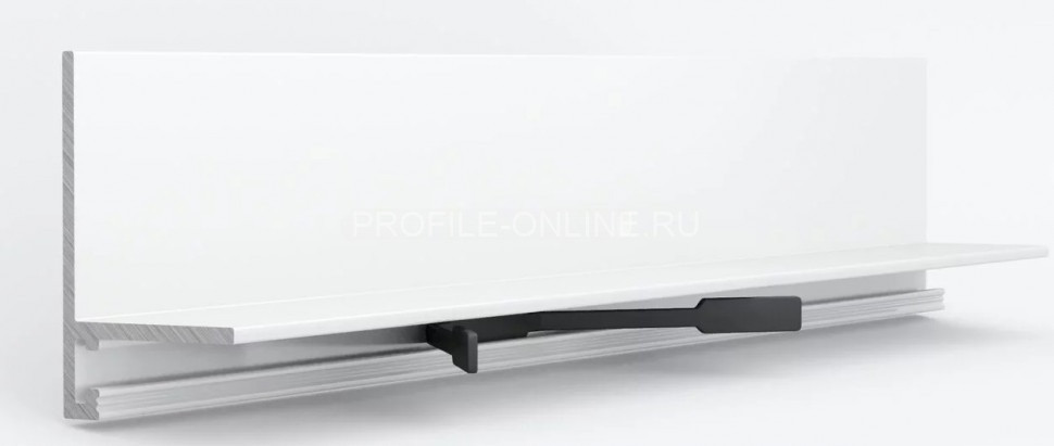 Алюминиевый микроплинтус скрытого монтажа 16х26 мм Laconistiq micro-L белый 245 см