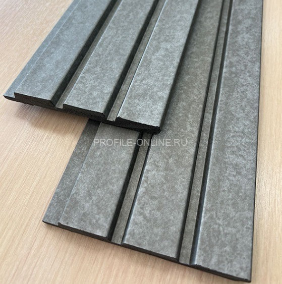 Отделочная стеновая декоративная панель с 3D эффектом Hiwood LV124 S381A декорированная 120х12 мм из фитополимера 2,7 м