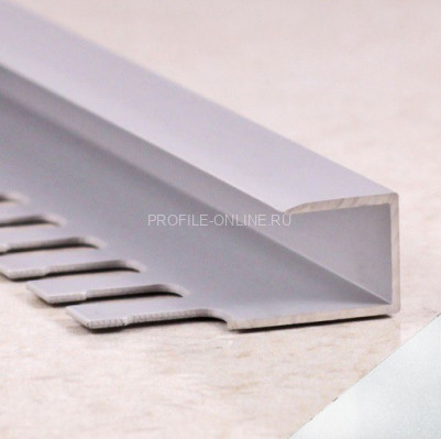 Алюминиевый П-профиль окантовочный 10 мм ПО-П10 белый муар 2,7 м
