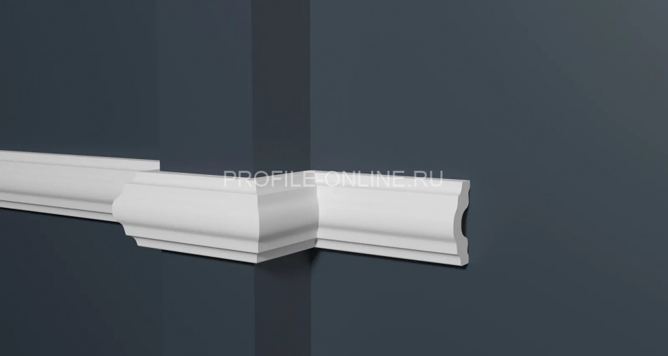 Декоративный молдинг 37х16 мм Decor-Dizayn DD23 полистирол белый, под покраску 2 м