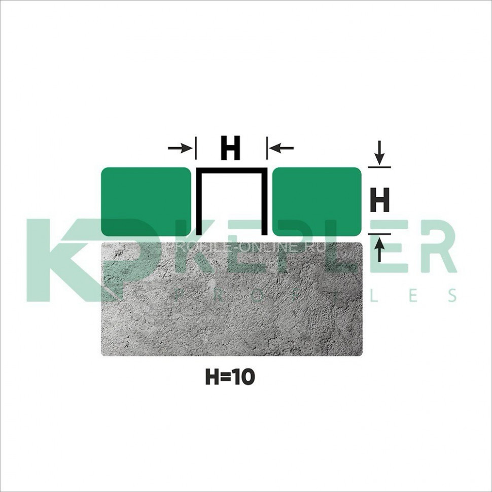 П-образный профиль 10х10 мм из нержавеющей стали SS 304 FSUP10-BS S.S.304 черный сатинированный 2.7 м