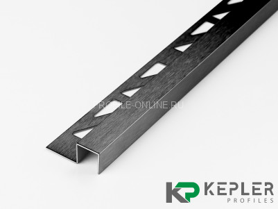 П-образный профиль закладной 12х12 мм из нержавеющей стали SS 304 FSBP017-12 BS S.S.304 черный сатинированный 2.7 м