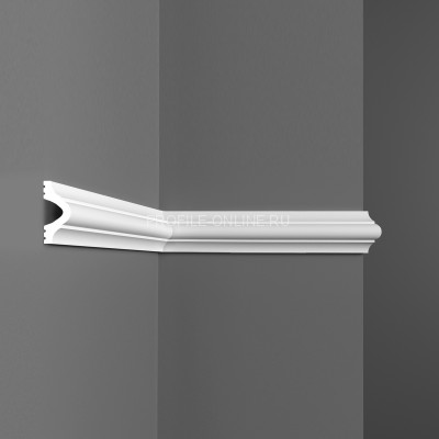 Декоративный молдинг гладкий Decomaster D002 Дюропрофиль 40х17х2000 мм белый под покраску