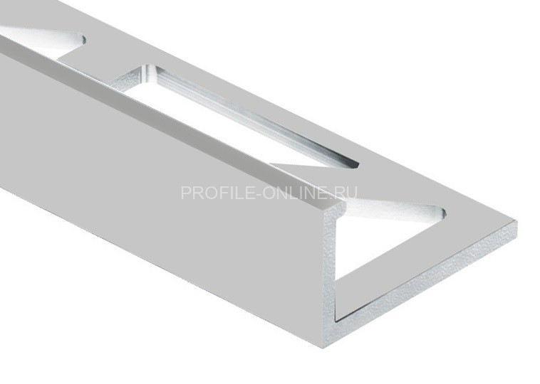 Алюминиевый профиль L-образный 10 мм PV02-02 серебро матовое 2,7 м