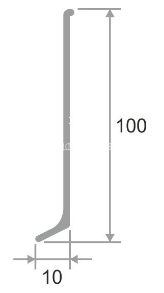 Комплект металлических заглушек для алюминиевого плинтуса ПЛ-120 серебро матовое
