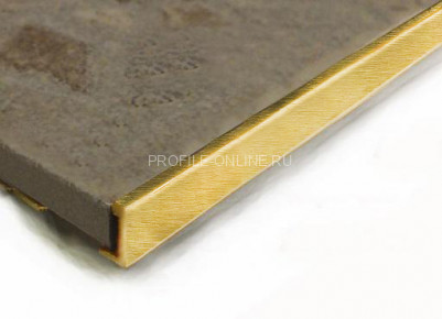 Латунный L-профиль 12 мм ЛПО-Г12 браш 2,7 м