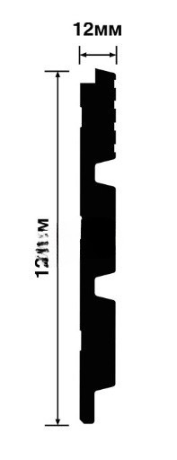 Отделочная стеновая декоративная панель с 3D эффектом Hiwood LV124 W36 под дерево 120х12 мм из фитополимера 2,7 м