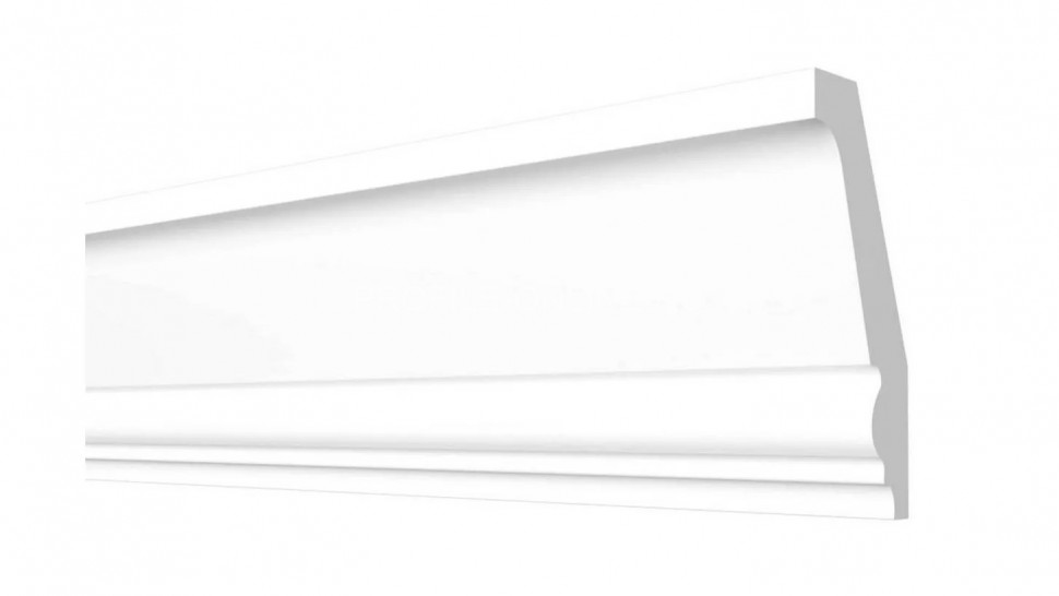 Декоративный плинтус для потолка 39х24 мм Decor-Dizayn DD24 полистирол белый, под покраску 2 м