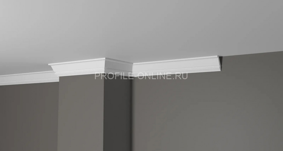 Декоративный плинтус для потолка 39х24 мм Decor-Dizayn DD24 полистирол белый, под покраску 2 м