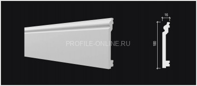 Напольный гибкий плинтус 100х16 мм Decor-Dizayn DD701-E композитный материал белый, под покраску 2 м