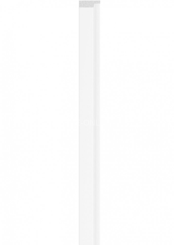 Левая планка-рейка для стеновой реечной панели VOX LINERIO M-LINE белая 2650х42х12 мм
