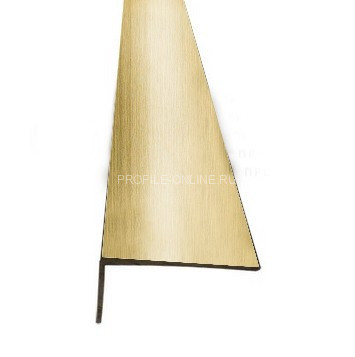 Латунный уголок разносторонний 30х15 мм полированный 270 см