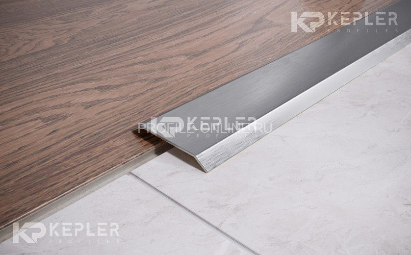 Одноуровневый нержавеющий порог стальной 50 мм FA 5 M сатинированная сталь 270 см