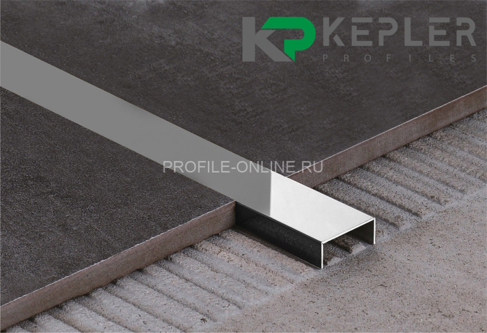 П-образный профиль 10х15 мм из нержавеющей стали SS 304 FSUP15-P S.S.304 полированный 2.7 м