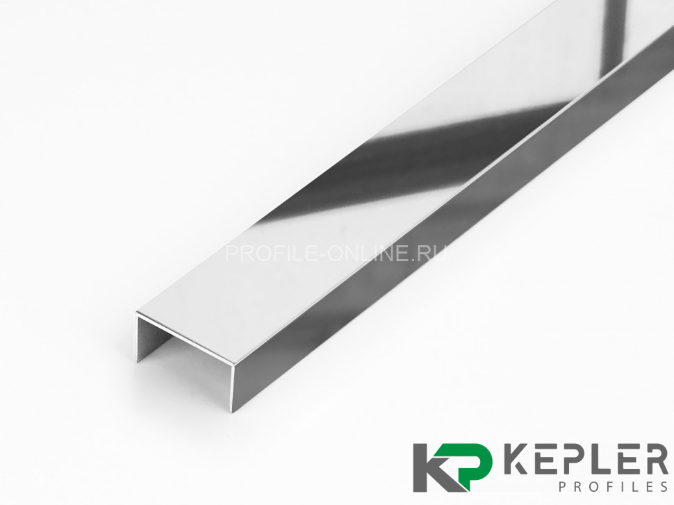 П-образный профиль 10х15 мм из нержавеющей стали SS 304 FSUP15-P S.S.304 полированный 2.7 м