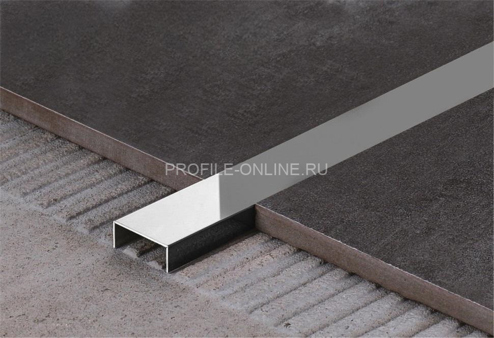 П-образный профиль 10х15 мм из нержавеющей стали SS 304 FSUP15-P S.S.304 полированный 2.7 м