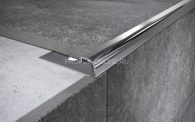 Нержавеющий С-профиль стальной 10 мм FRF 10 P полированная сталь 270 см