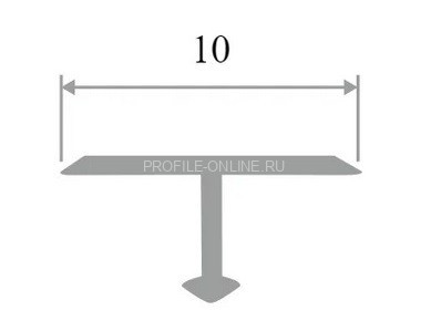 Латунный Т-профиль полукруглый 10мм Cezar PVL33 LC хром 2,7м