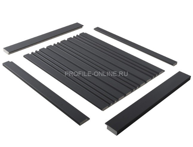 Финишный молдинг для стеновых панелей 12х42 мм Hiwood LF124A GR3 декорированный 270 см