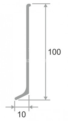 Комплект металлических заглушек для алюминиевого плинтуса ПЛ-120 черный муар