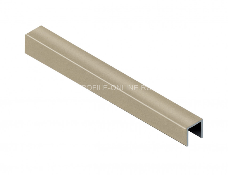 П-образный профиль алюминиевый 10х10 мм NEEXY PV83-09 BCP шампань блестящая 2.7 м
