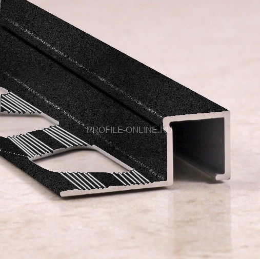 П-профиль алюминиевый 10х10 мм ПО-П10х10 черный муар 2,7 м