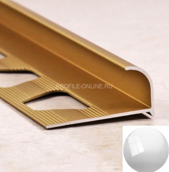 С-профиль алюминиевый 10 мм ПО-10 серебро глянец браш 2,7 м