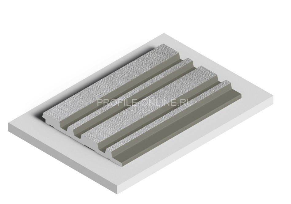 Стеновая панель 3D HiWood LV122 S339S серая из фитополимера 12х120 мм 2,7 м