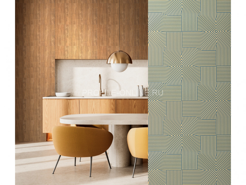 Отделочная стеновая декоративная панель с геометрическим узором HiWood Maximum DM625 GN4 композит 600мм х 4мм х 3м