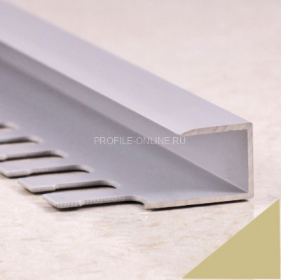 Алюминиевый П-профиль окантовочный 10 мм ПО-П10 бронза матовая 2,7 м