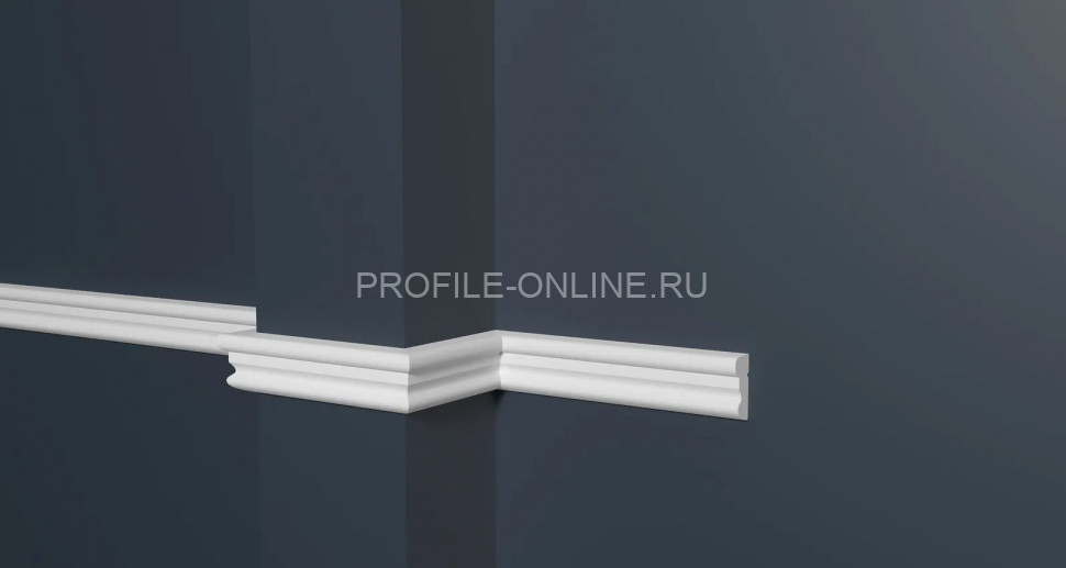 Декоративный молдинг 19х9 мм Decor-Dizayn DD25 полистирол белый, под покраску 2 м