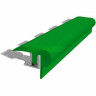 Закладной угловой профиль противоскользящий с резиновой вставкой Fm-14мм зеленый 2,7 м