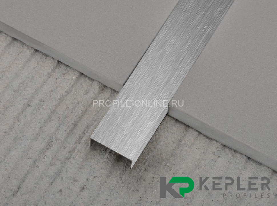 П-образный профиль 10х15 мм из нержавеющей стали SS 304 FSUP15-S S.S.304 сатинированный 2.7 м