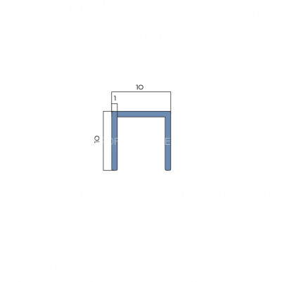 Алюминиевый П-профиль 10х10 мм NEEXY PV83-49-MT медь матовая 2.7м