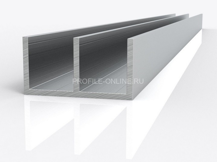 Ш-профиль алюминиевый 29,5х22х1,5 шн мм 3м