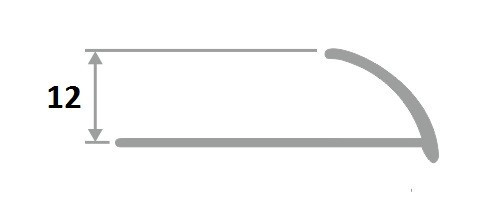 Профиль С-образный гибкий 12 мм Cezar PVL21 L латунь полированная 2,5м