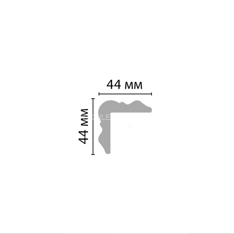 Молдинг гладкий DECOMASTER DP-333 (44x44x2400) из полиуретана, белый под покраску