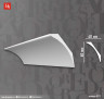 Плинтус потолочный гладкий DECOMASTER D212 ДМ (60x40x2000) ударопрочный, белый, под покраску